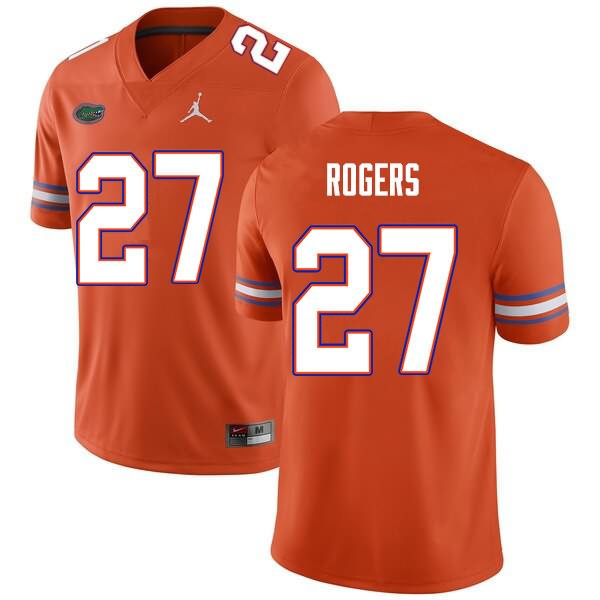 NCAA Florida Gators Jahari Rogers Men's #27 Nike Orange Stitched Authentic College Football Jersey ZGM5764XL